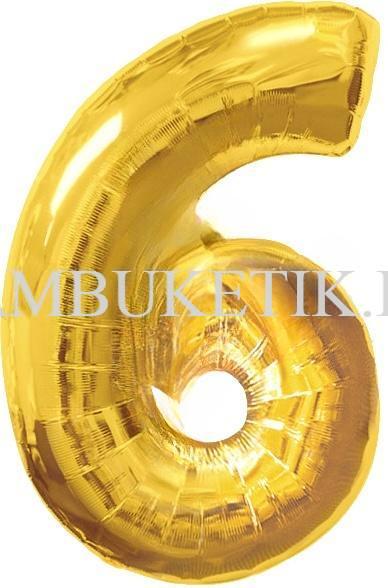 Золотая цифра "6"